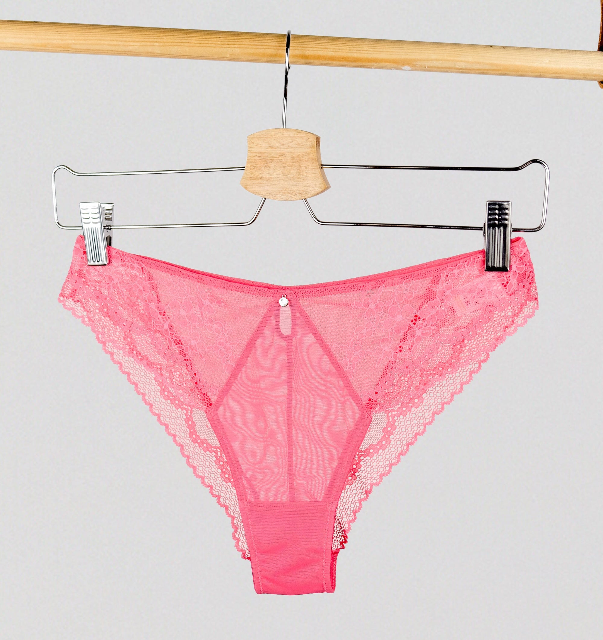 Floral lace tanga [Coral] Bottoms Panache 