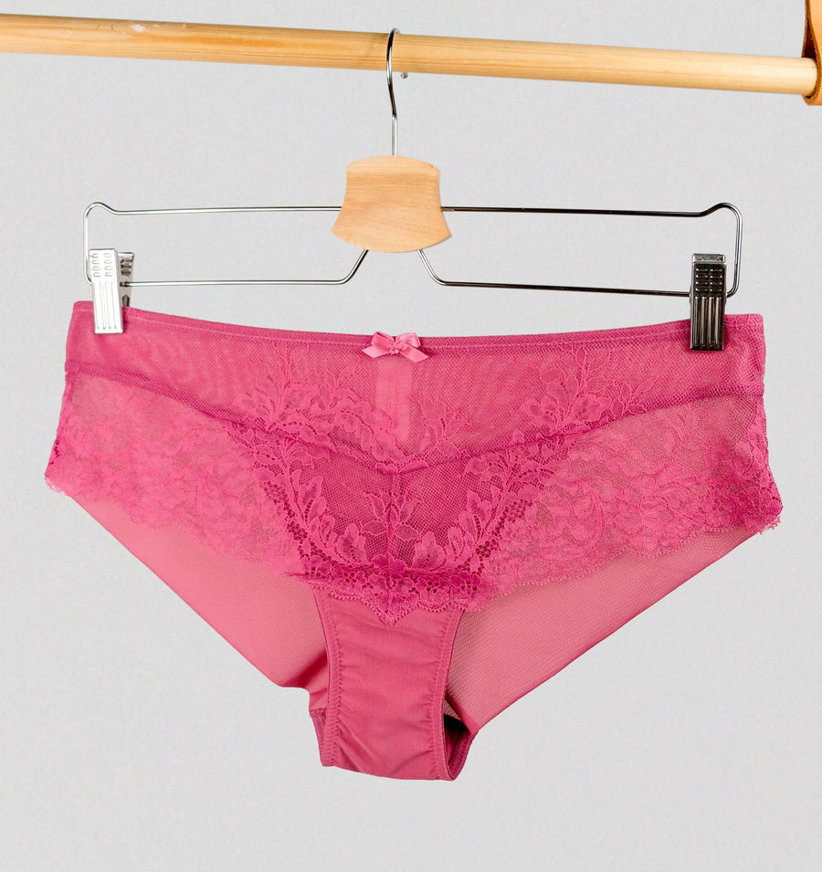 Lace seam-free thong [Berry Pink]