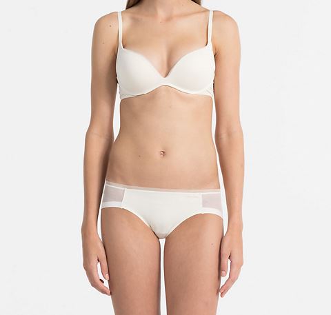 Mesh bikini [Ivory] Bottoms Calvin Klein 