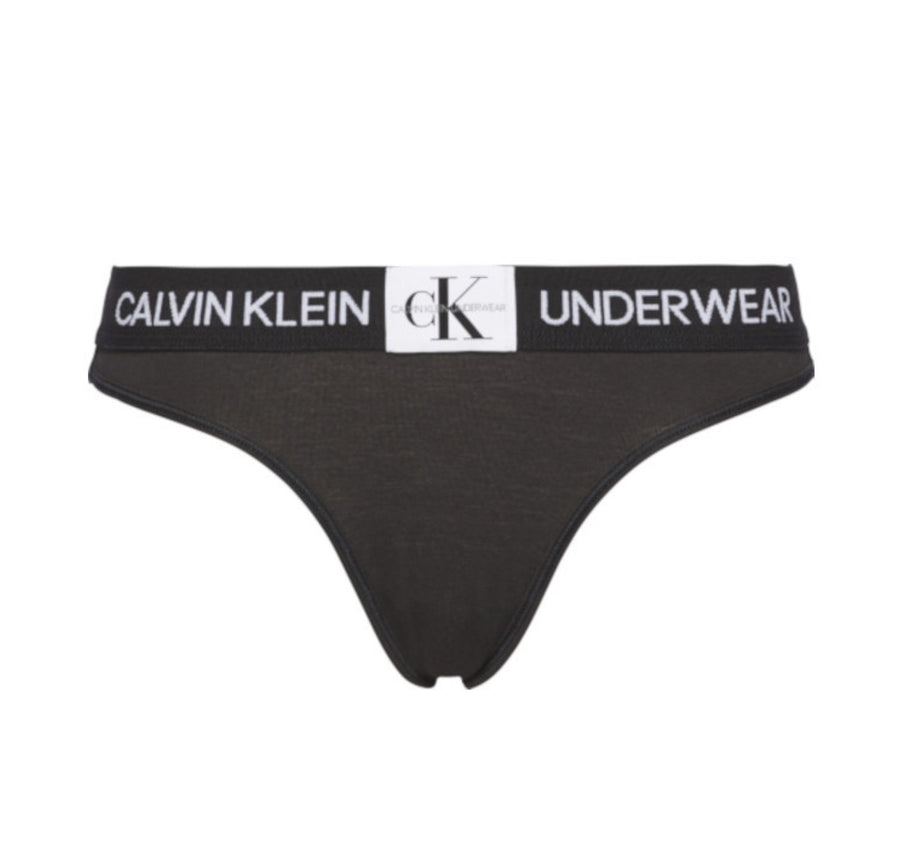 RS branded band thong [Black] Bottoms Calvin Klein extra-small 