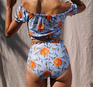 High waisted bikini bottom [Orange Blossom] Swim Lilliput & Felix 