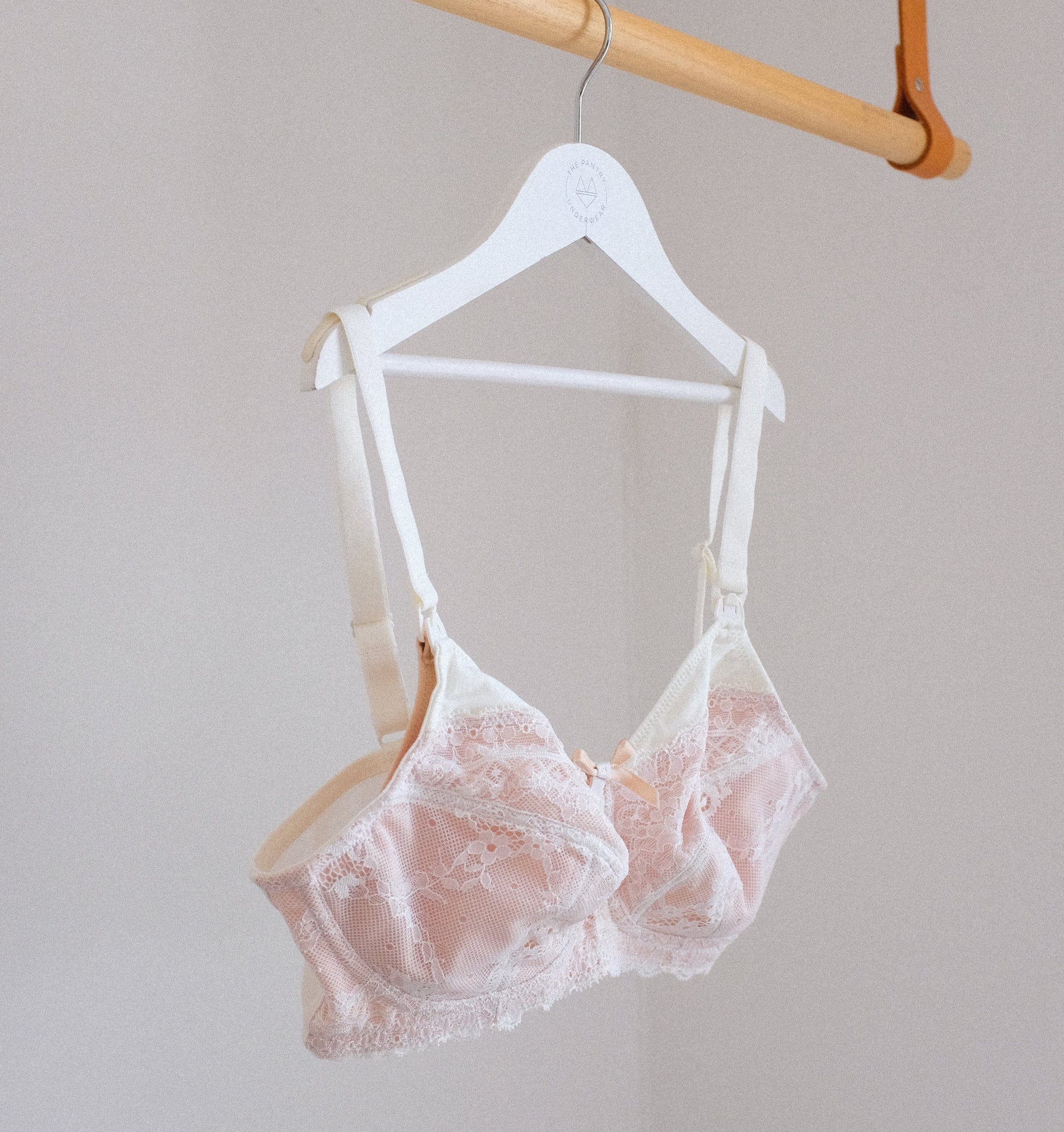 White and cream lace nursing bra Maternity Panache 