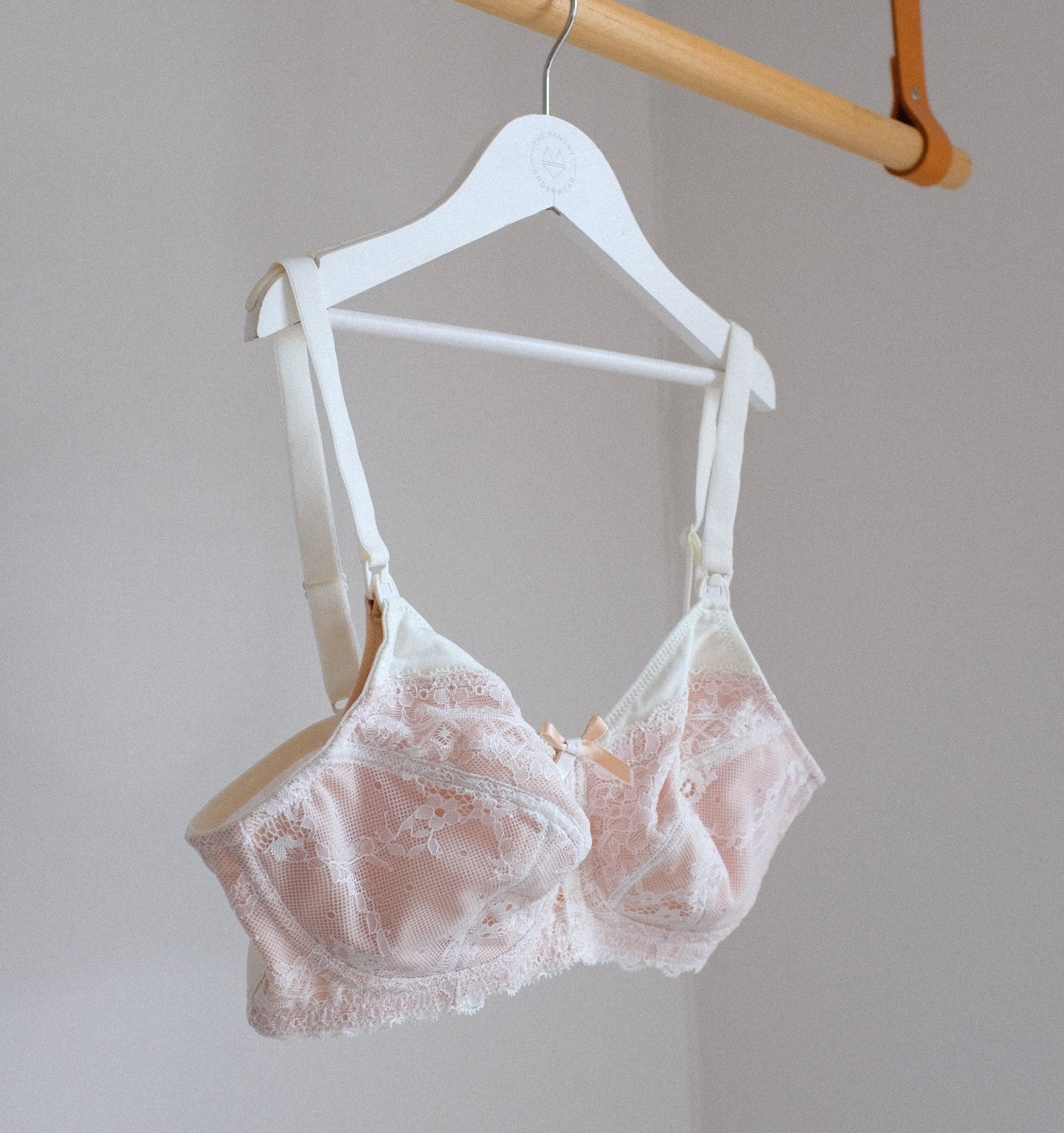 White and cream lace nursing bra Maternity Panache 