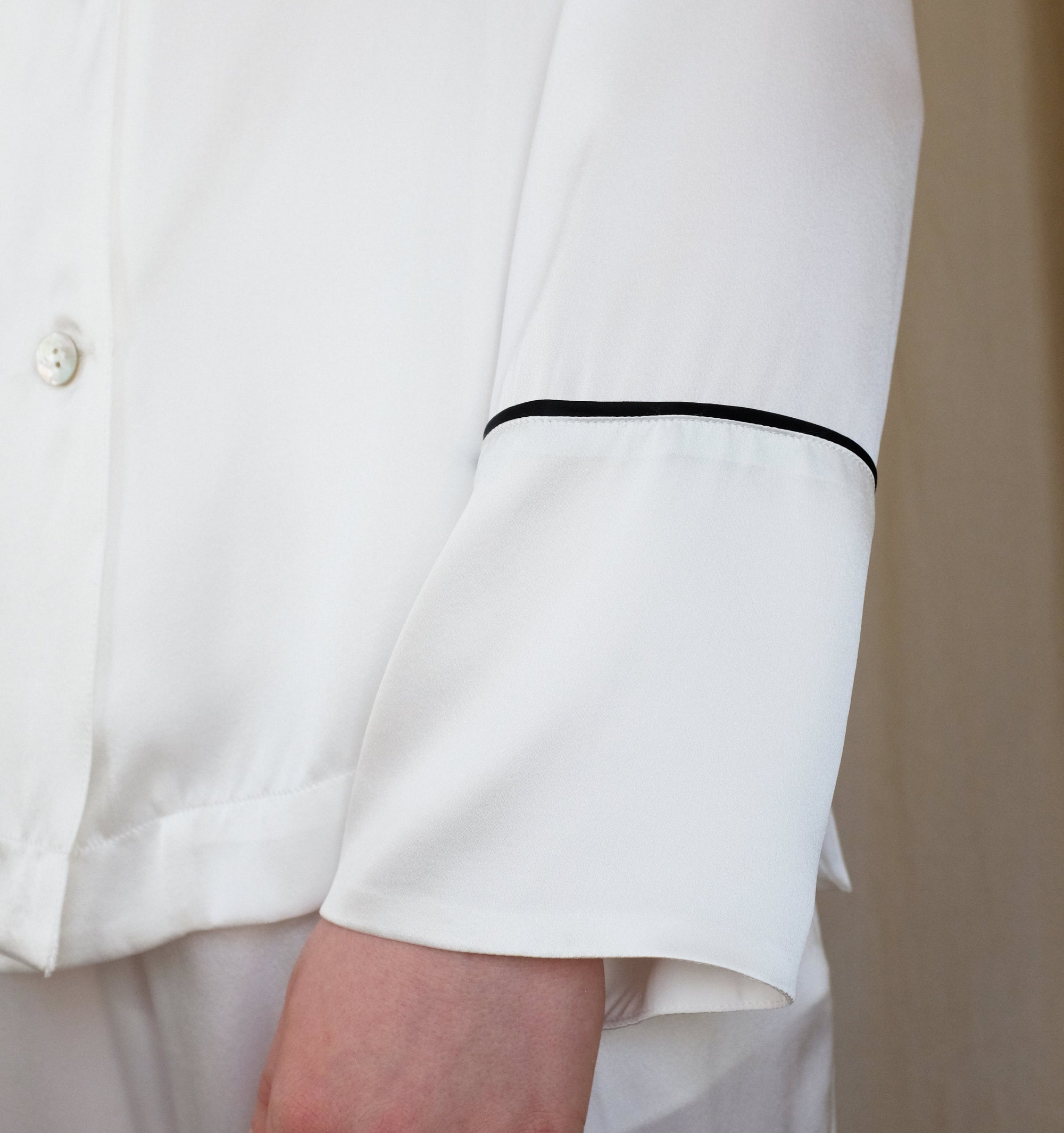 Silk double-breasted pyjama set [Ivory] Sleep Hesper Fox 