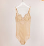 Houndstooth & floral lace body [Beige] Shape Panache 