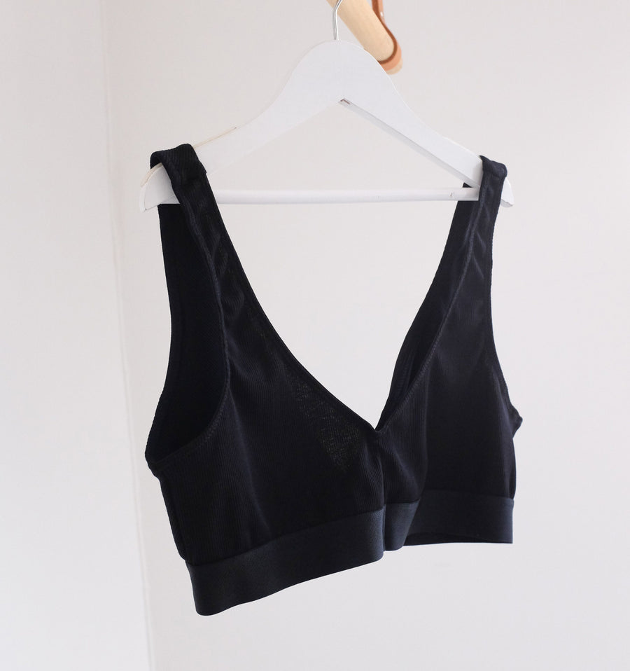 Cotton rib bra [Black] Maternity Six 