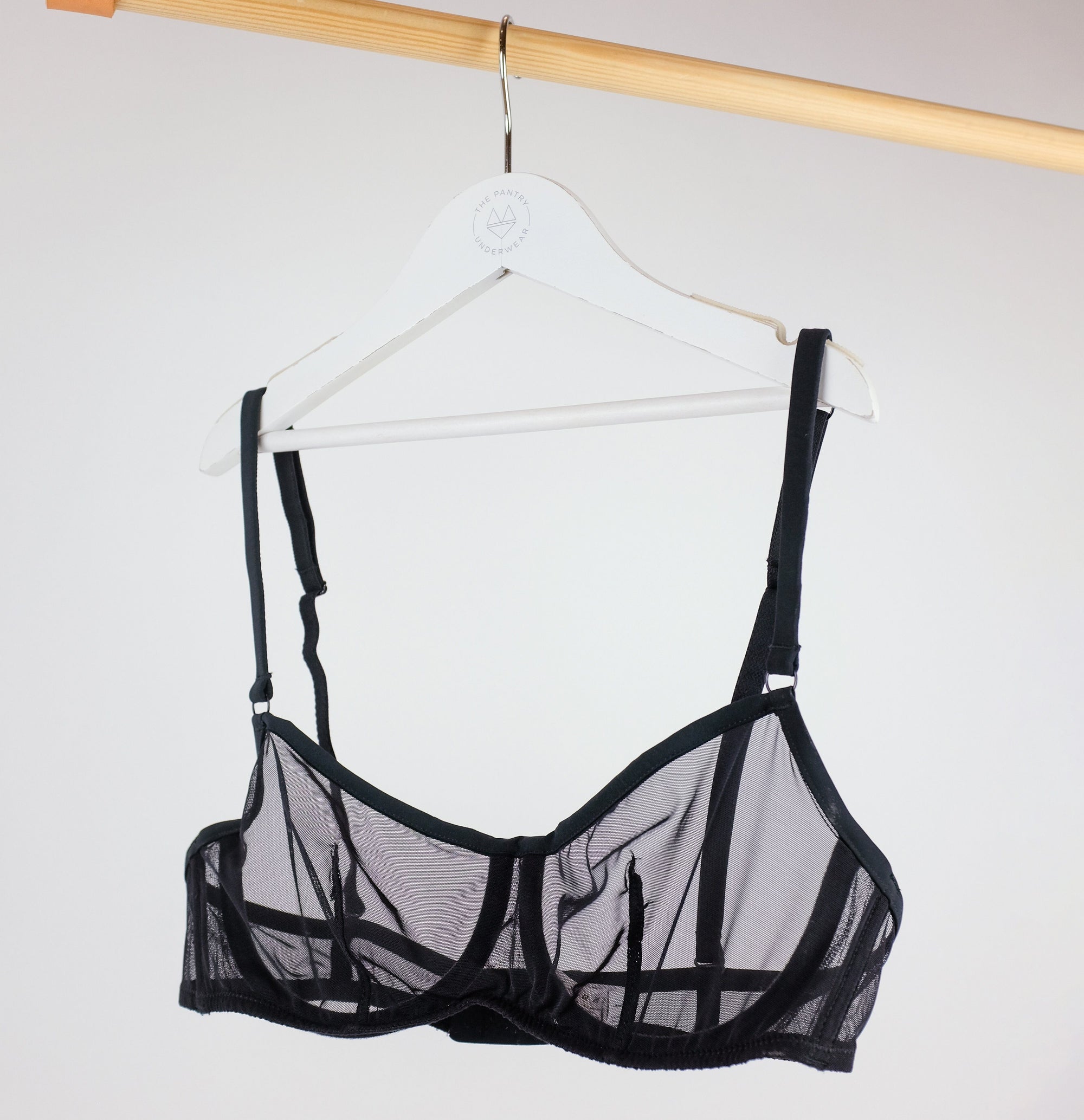 Mesh underwired bandeau [Black] Bras Simone 