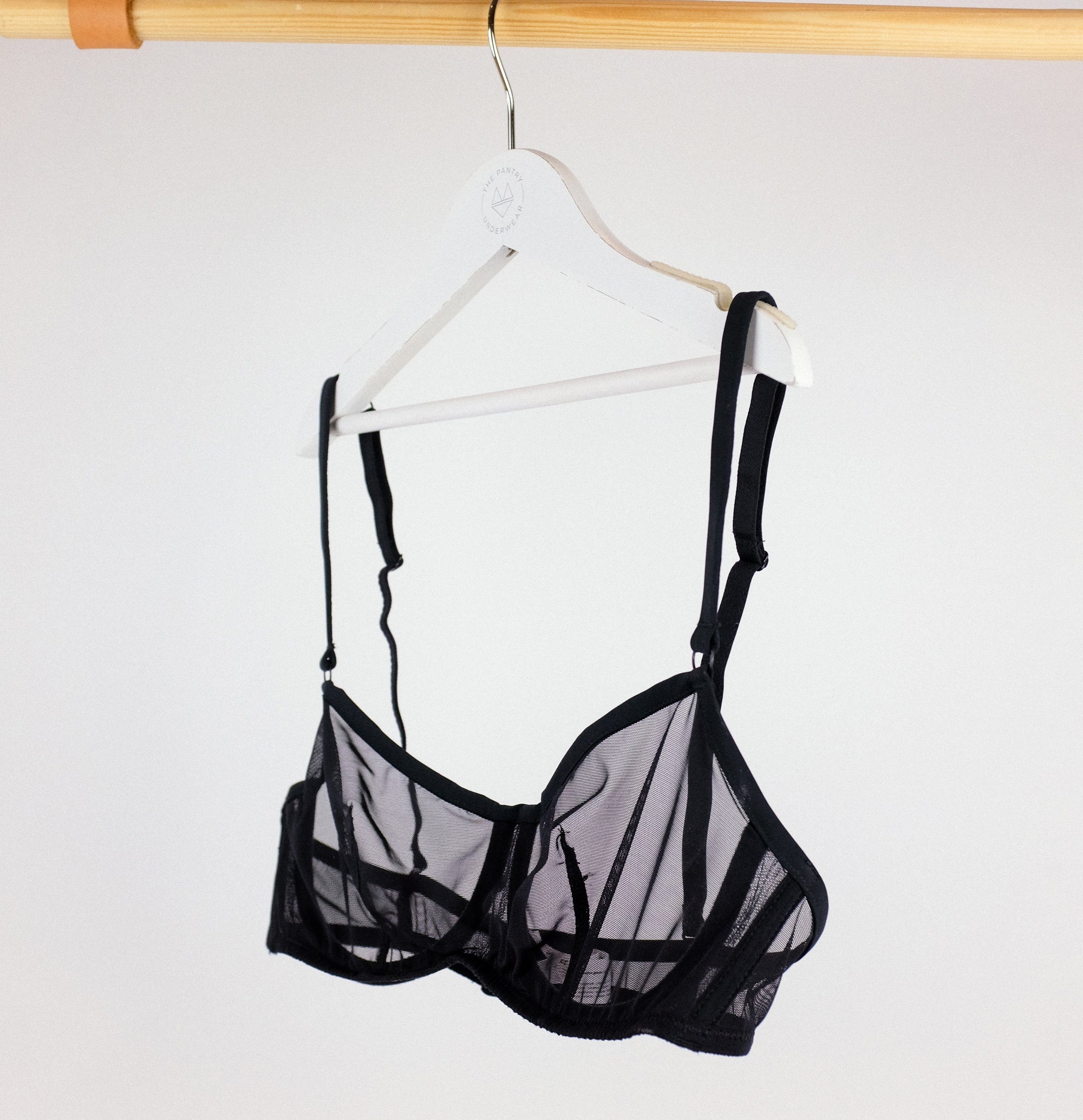Mesh underwired bandeau [Black] Bras Simone 