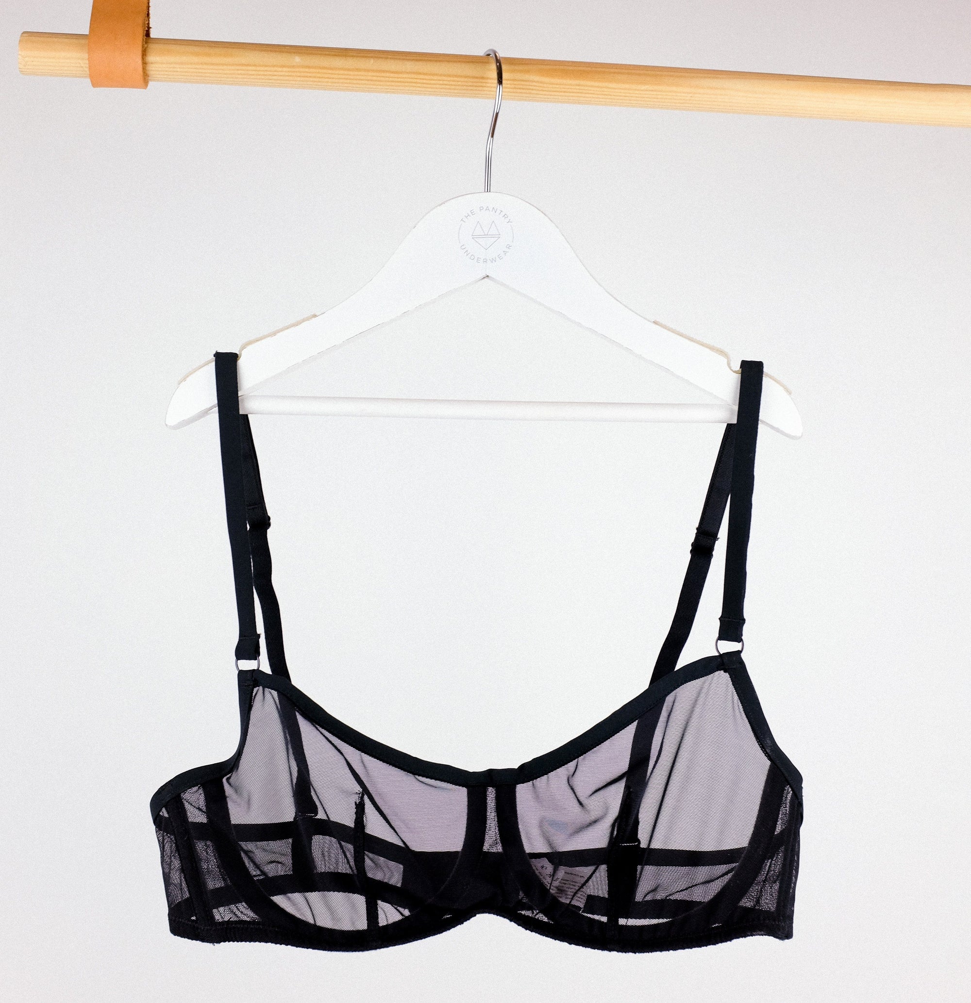 Mesh underwired bandeau [Black] Bras Simone 