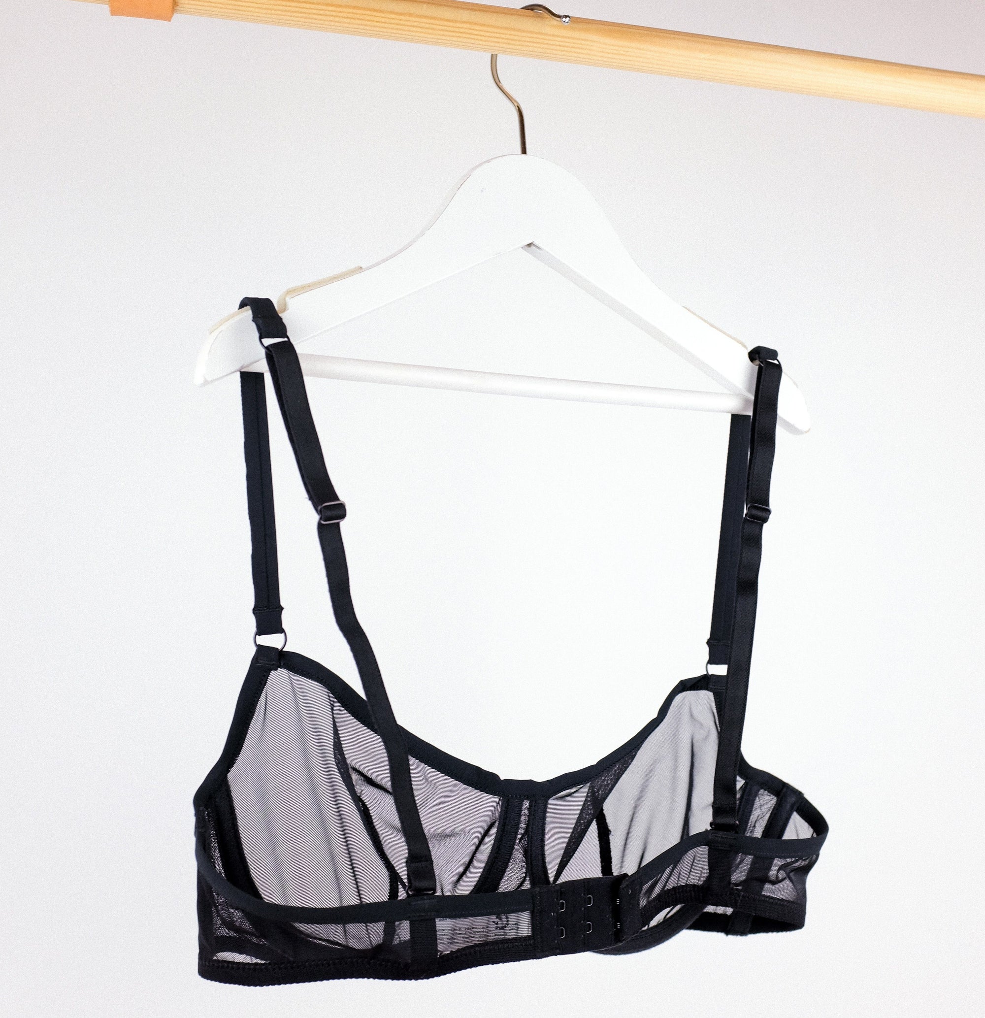 Mesh underwired bandeau [Black] Bras Simone 