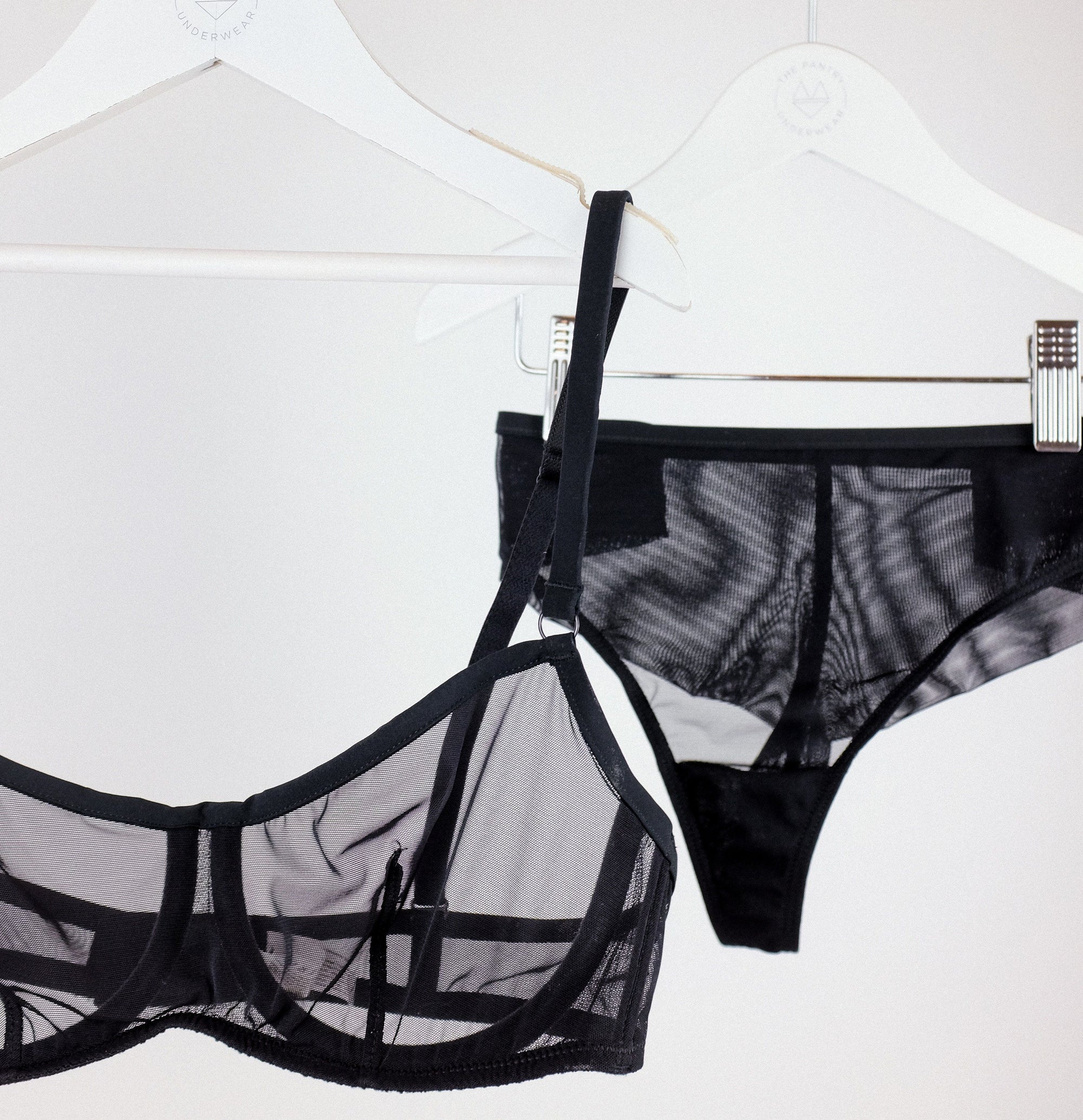 Mesh underwired bandeau [Black] Bras Simone 