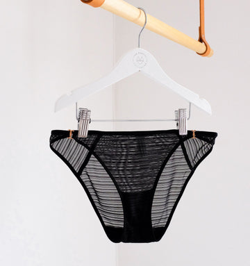 Line mesh bikini brief [Black] Bottoms Simone extra-small 