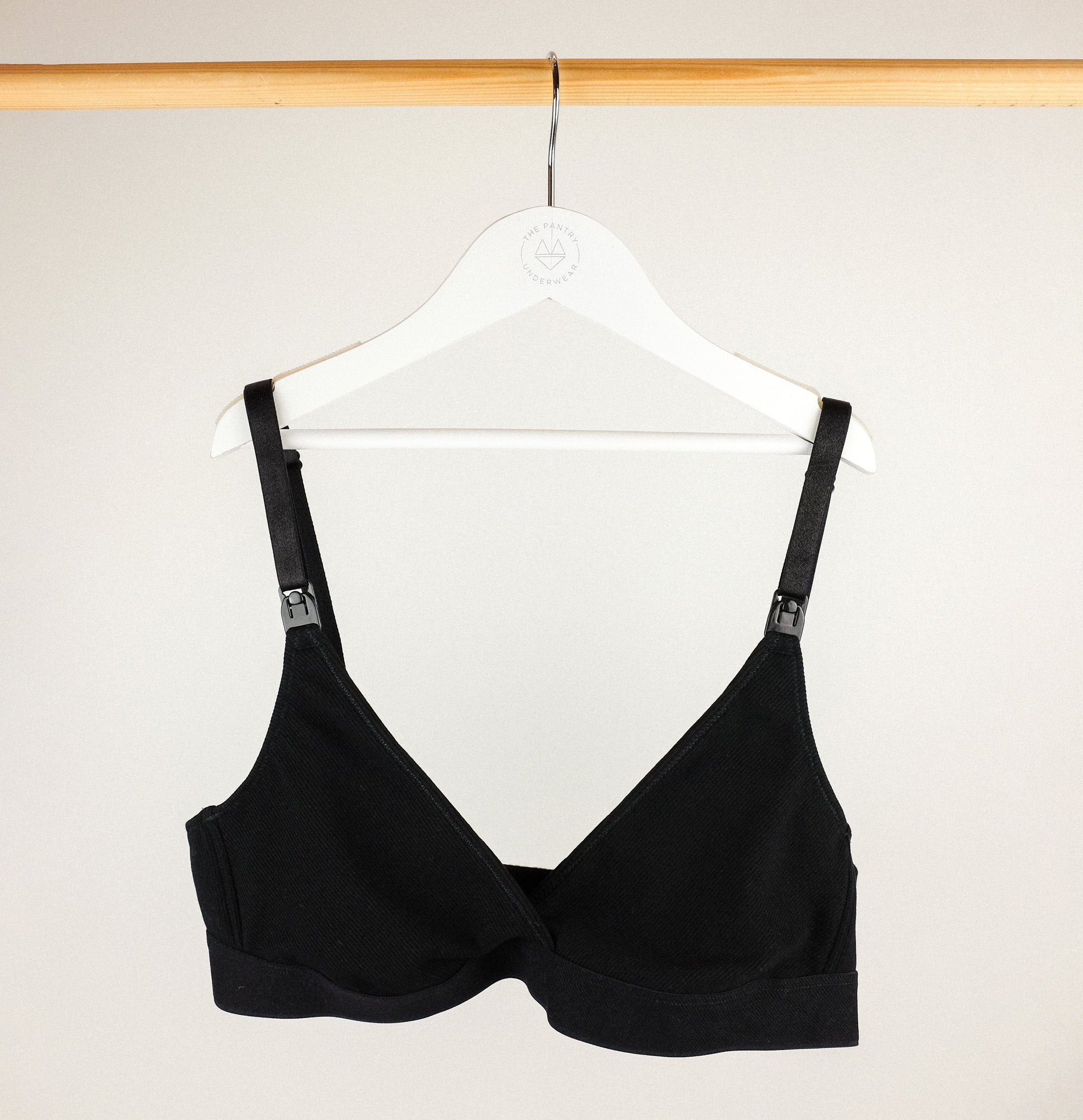 Cotton rib nursing triangle [Black] Maternity Six 