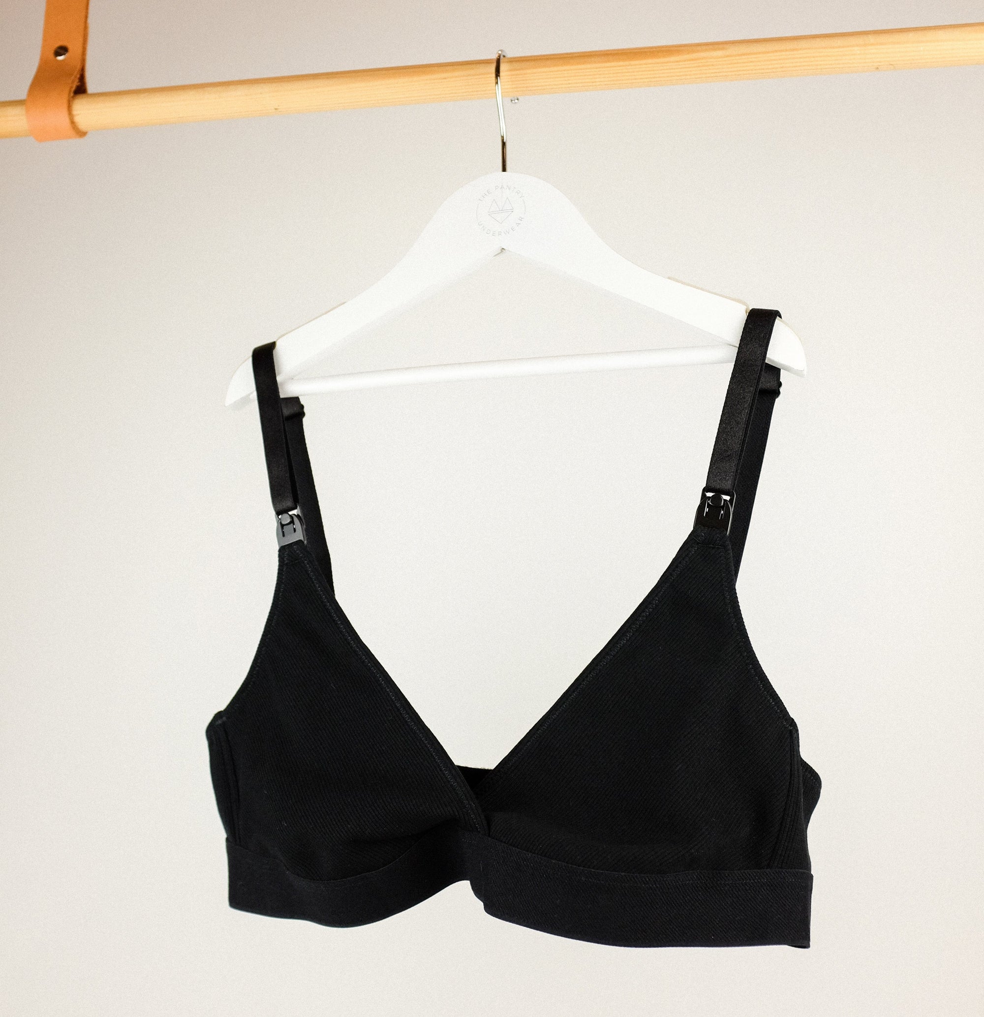 Cotton rib nursing triangle [Black] Maternity Six 