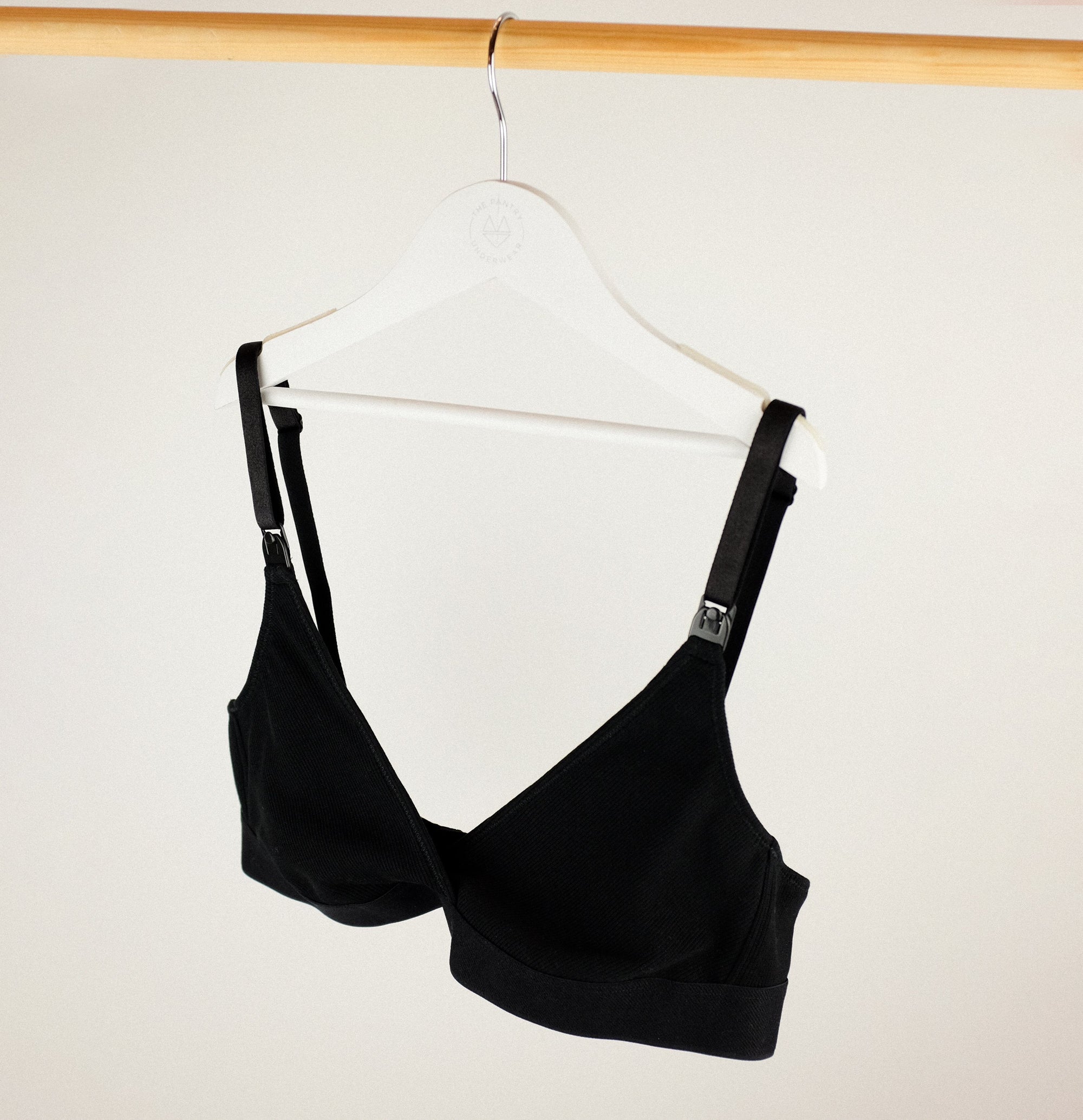 Cotton rib nursing triangle [Black] Maternity Six 