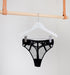 Satin contour thong [Black] Bottoms Implicite 