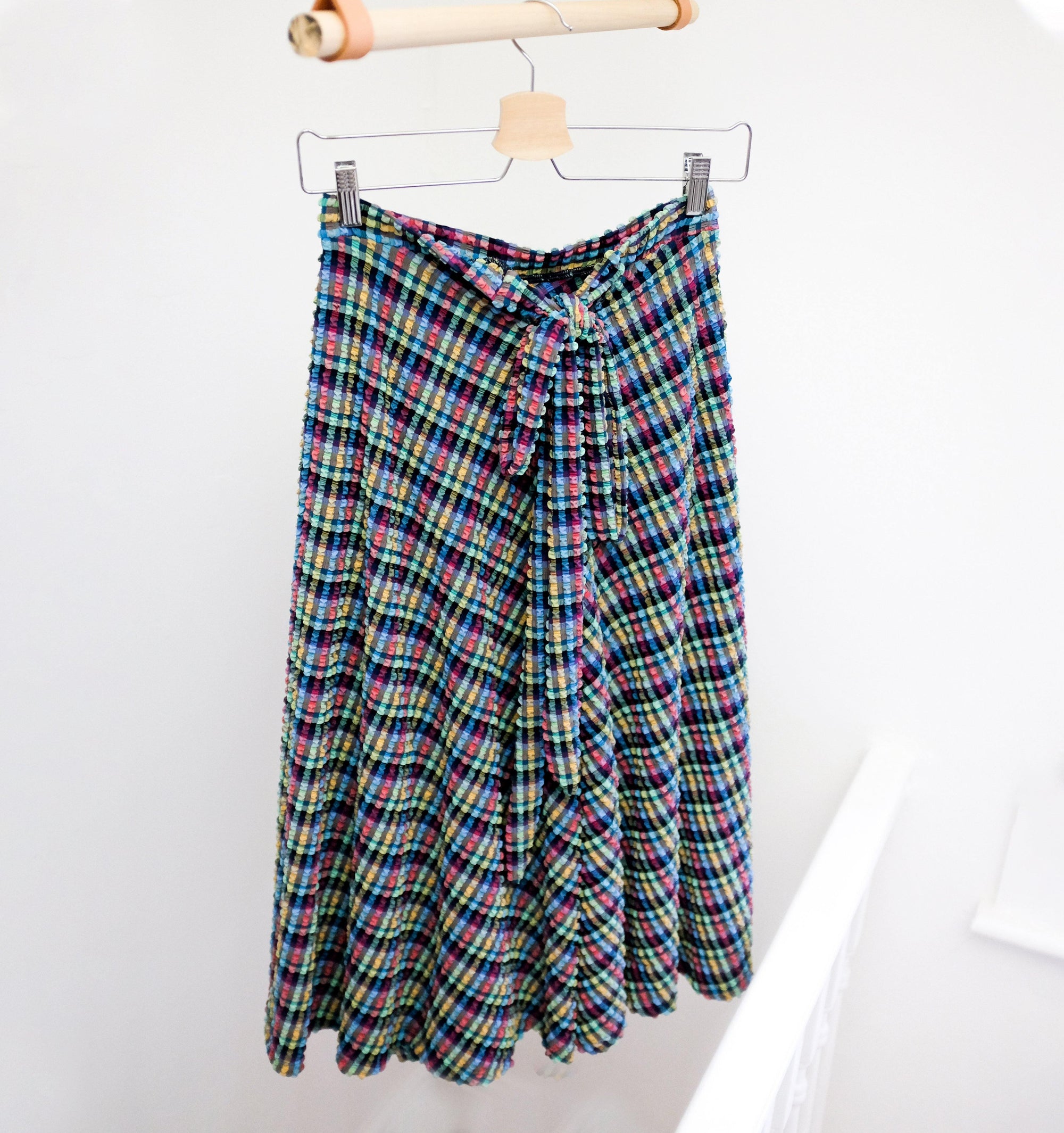 Gingham waffle midi swim skirt [Blue Gingham] Swim Lilliput &amp; Felix 