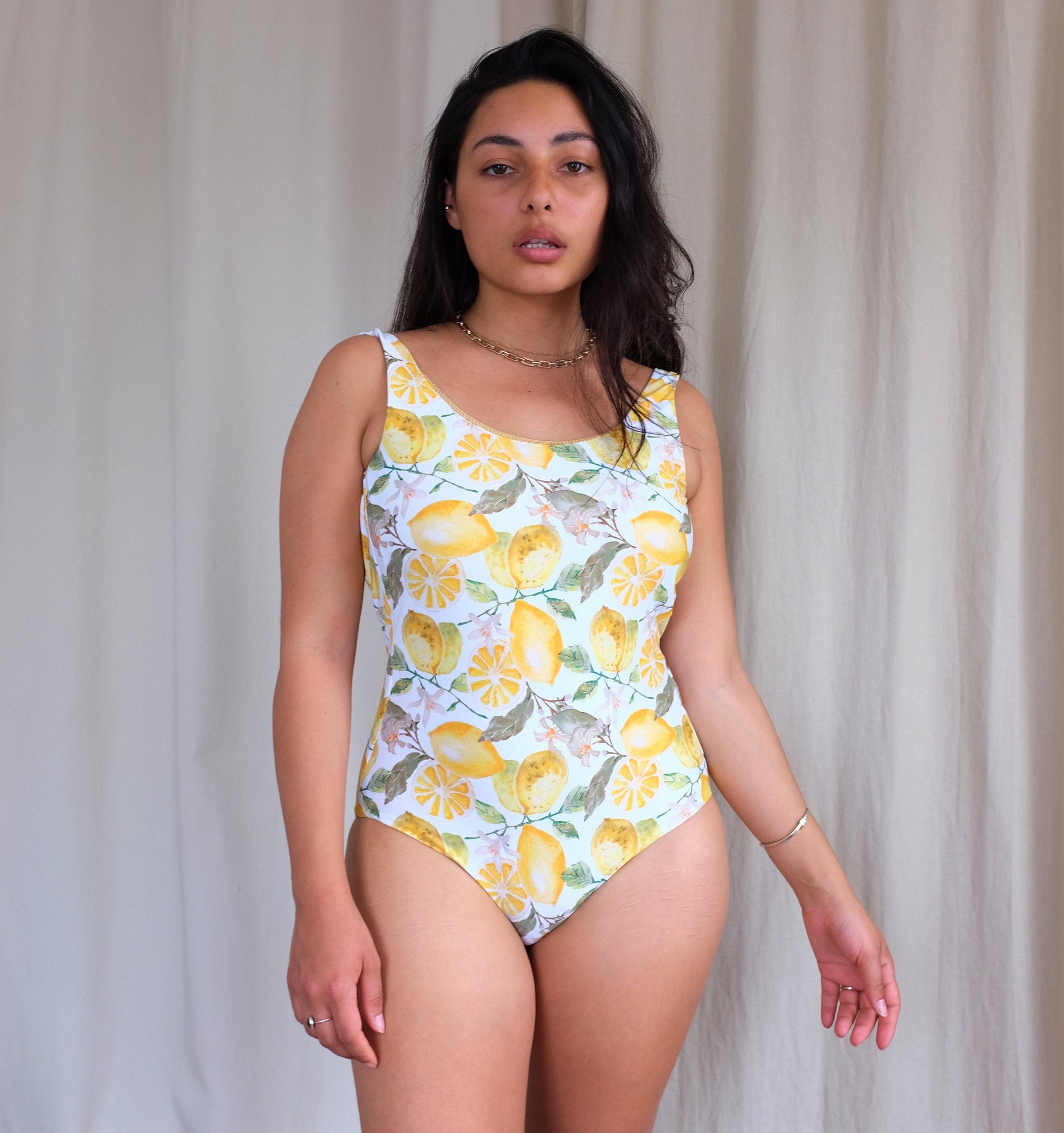 Leotard low-back swimsuit [Lemon] Swim Lilliput &amp; Felix 