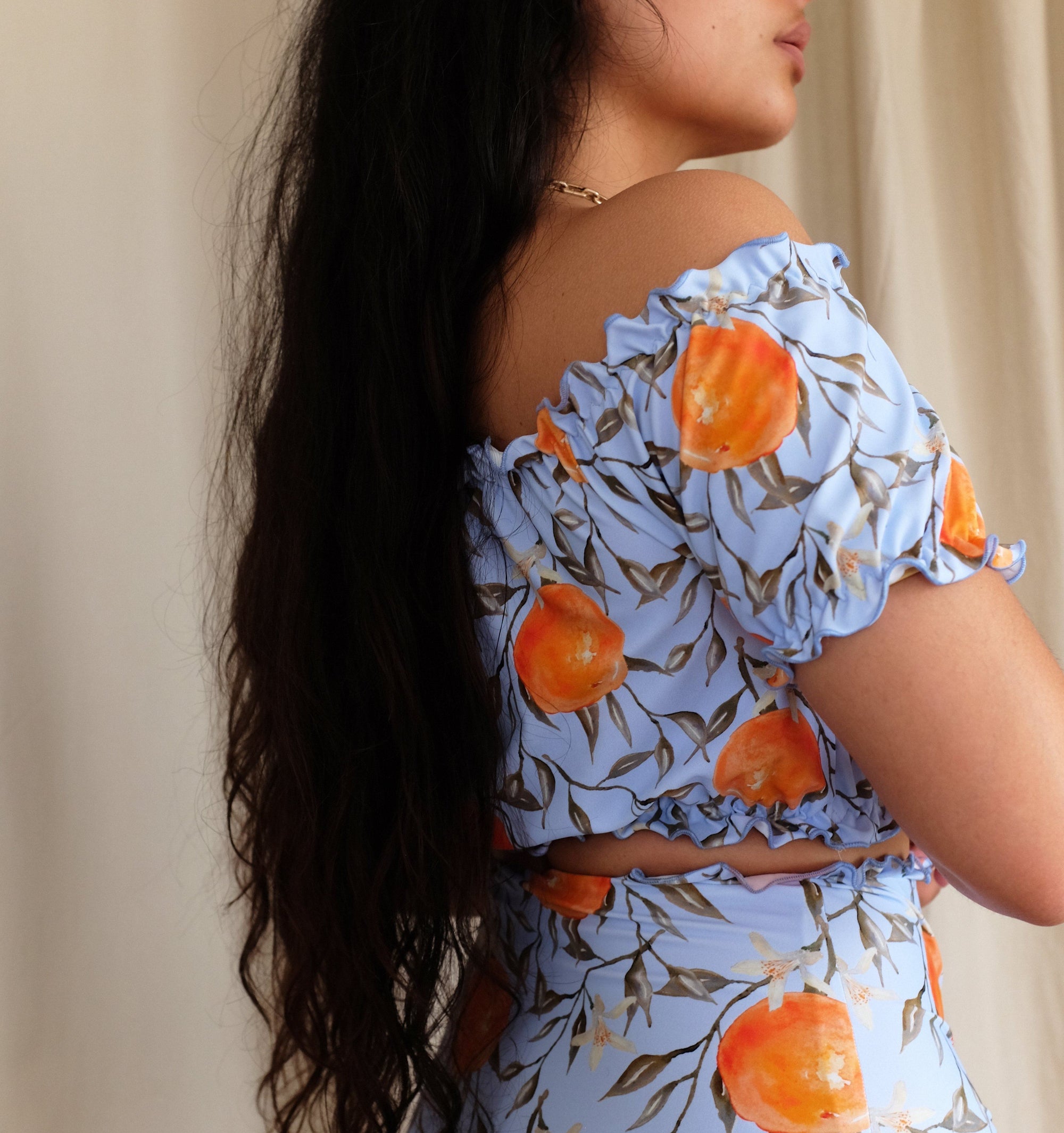 High waisted bikini bottom [Orange Blossom] Swim Lilliput &amp; Felix 