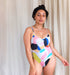 Scoop back swimsuit [Julian Smith Print] Swim Bower Swimwear 