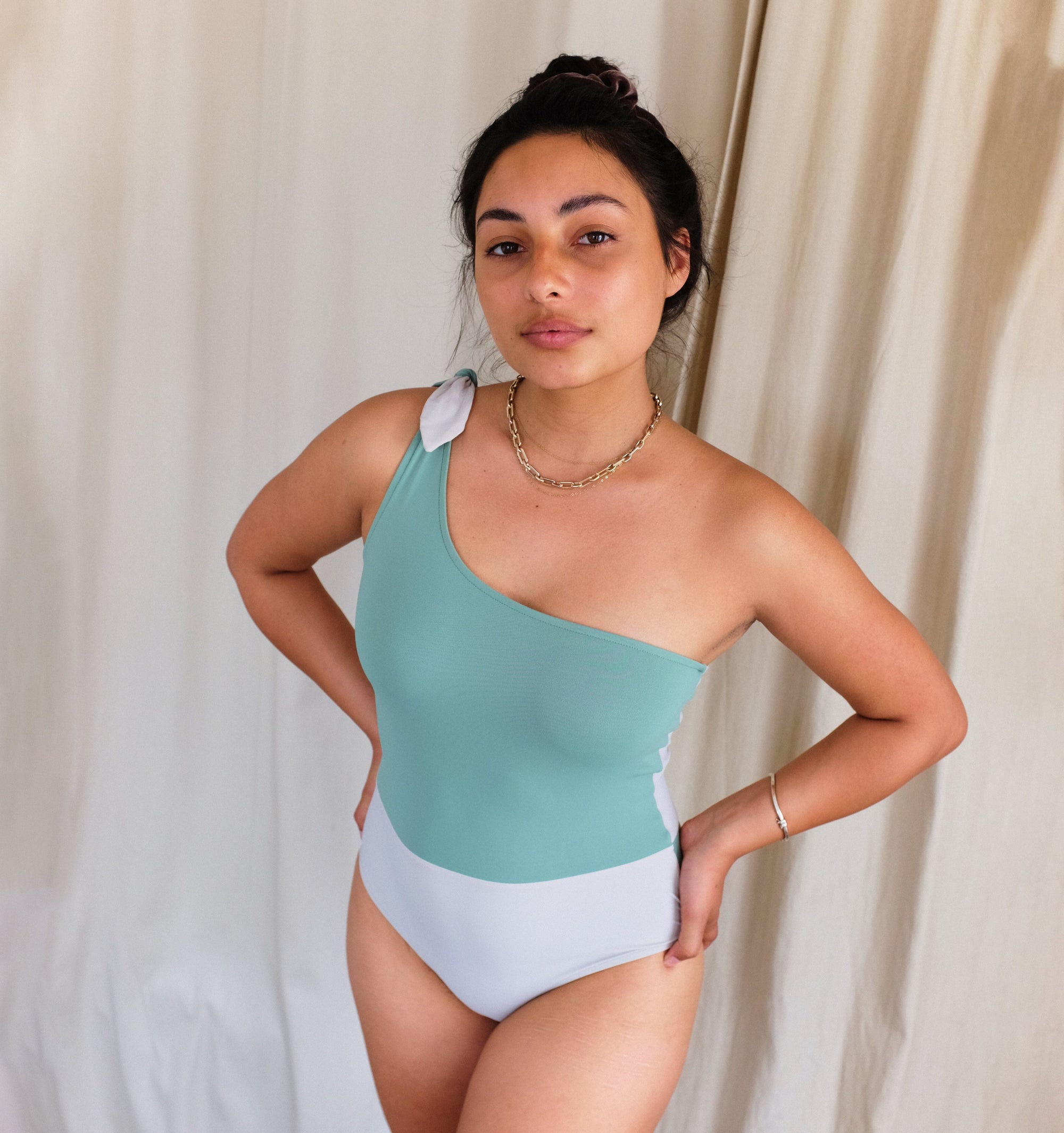 One shoulder swimsuit [Army &amp; Stone] Swim Bower Swimwear 