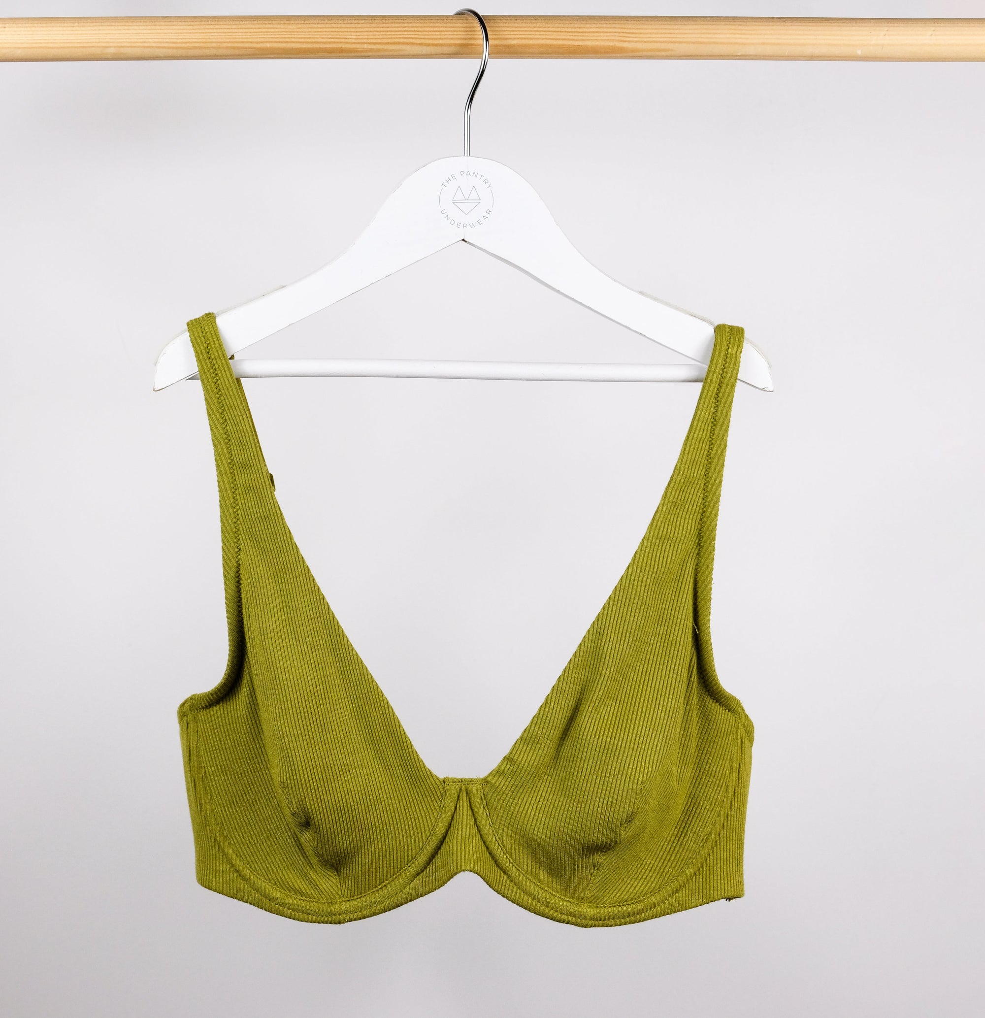 Ribbed modal high apex plunge [Mangrove] Bras Simone 