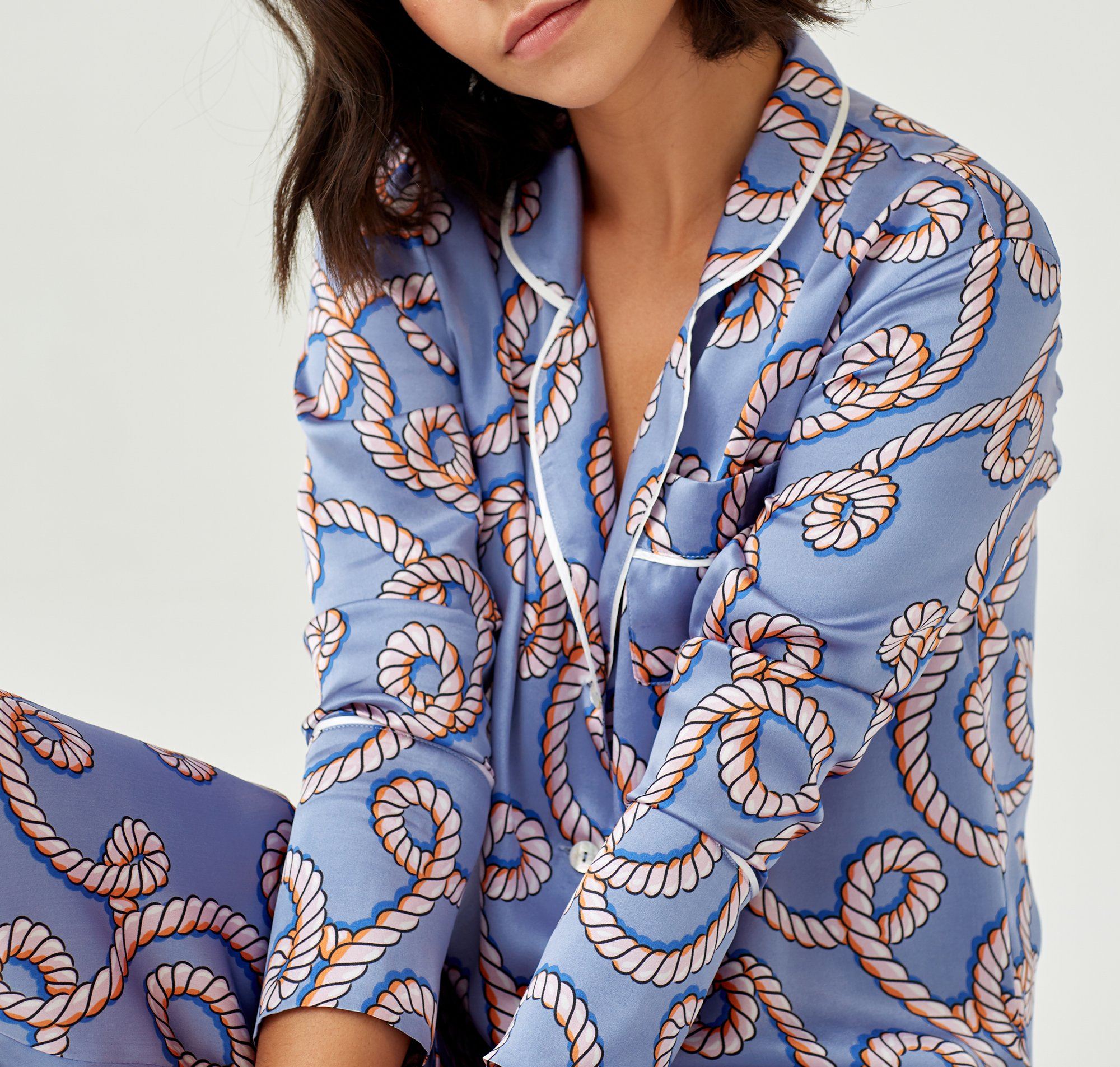 Silk pyjama trousers [Pale Rope] Sleep Hesper Fox 