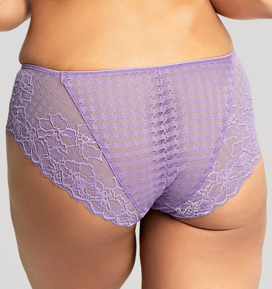 Houndstooth & floral lace french knicker [Violet] Bottoms Panache 
