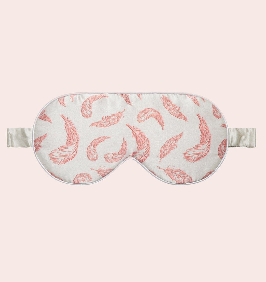 Silk patterned eye mask [ Grey/Pink ] Sleep Victoria Beau 