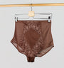 Houndstooth high waist control brief [Chestnut] Bottoms Panache 