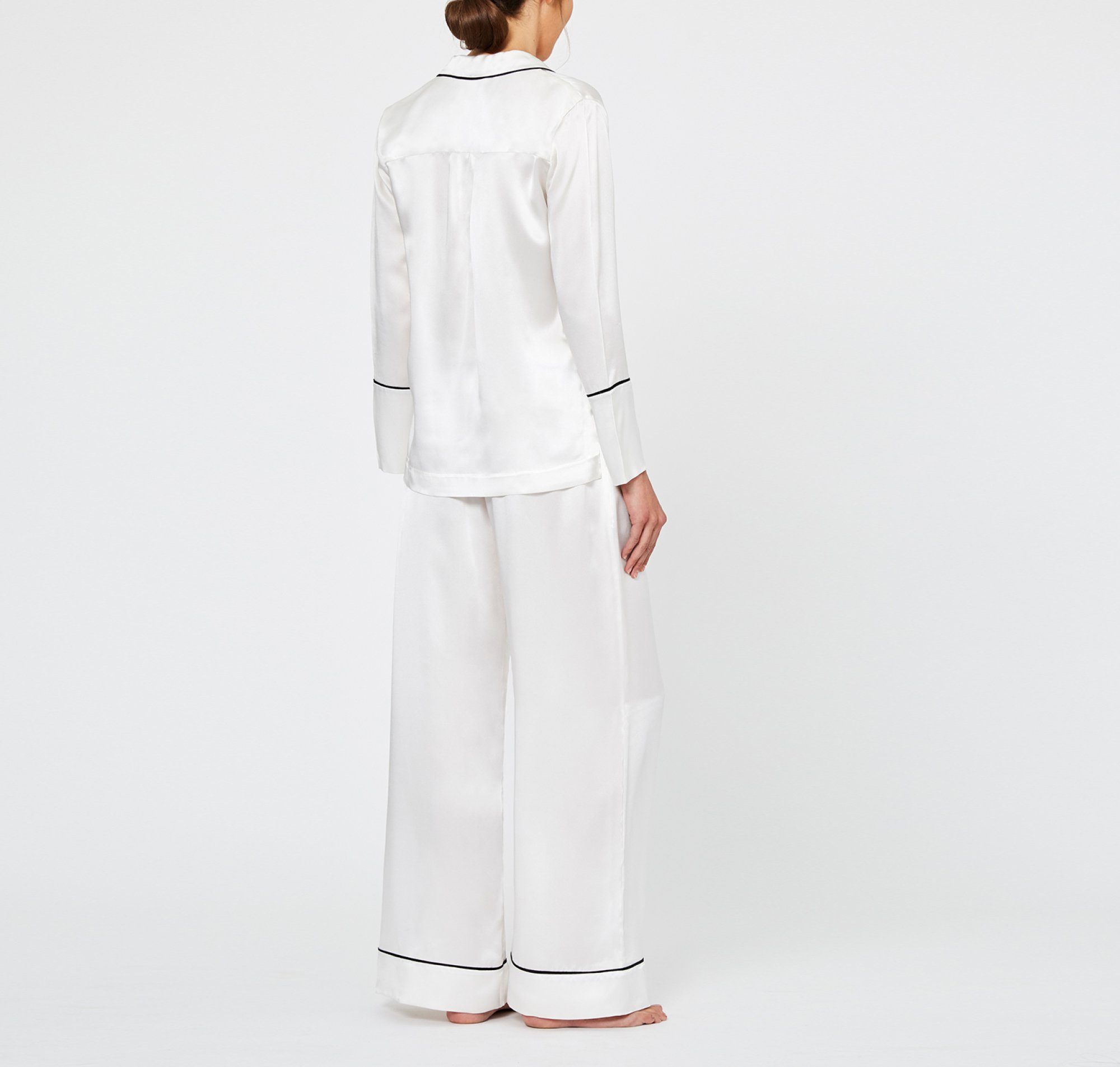 Silk pyjama trousers [Ivory] Sleep Hesper Fox 