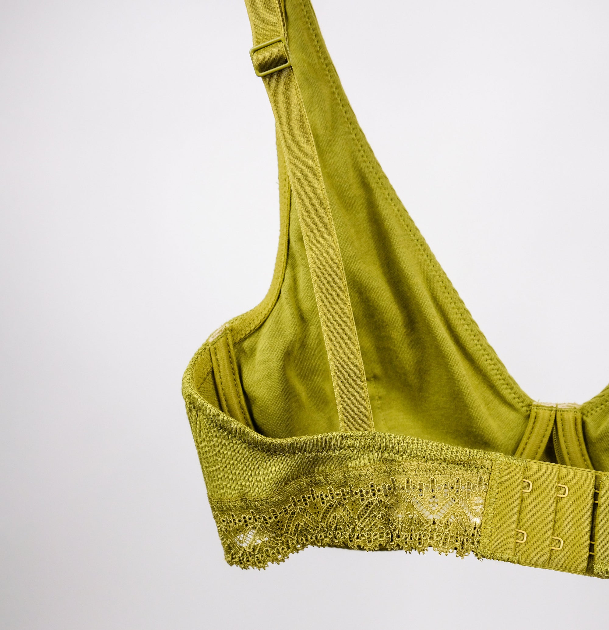 Ribbed modal high apex plunge [Mangrove] Bras Simone 