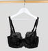 Houndstooth & floral lace balconette [Black] Bras Panache 