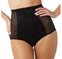 Houndstooth high waist control brief [Black] Bottoms Panache 