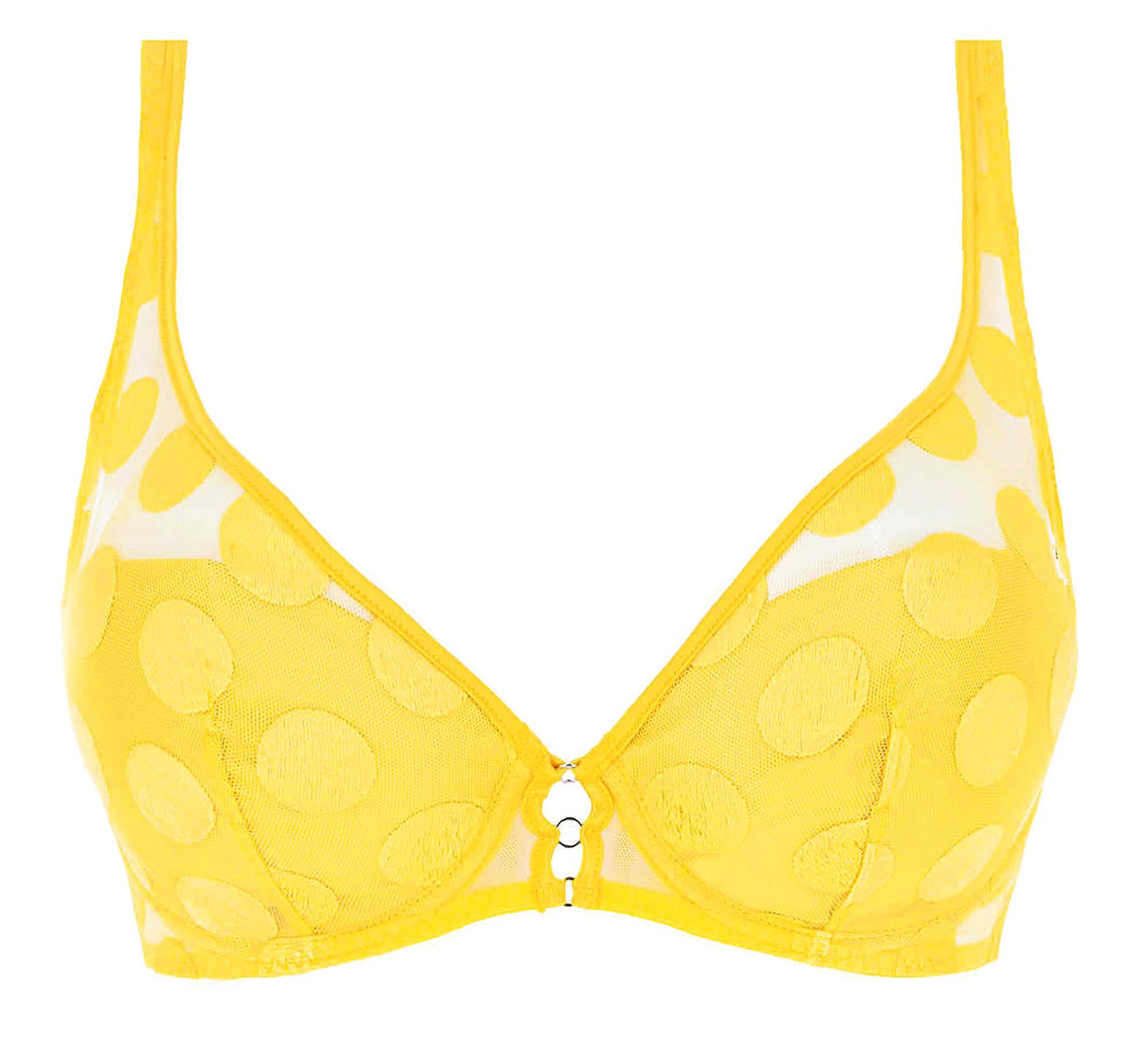 Spot detail push up bra [Yellow] Bras Implicite 
