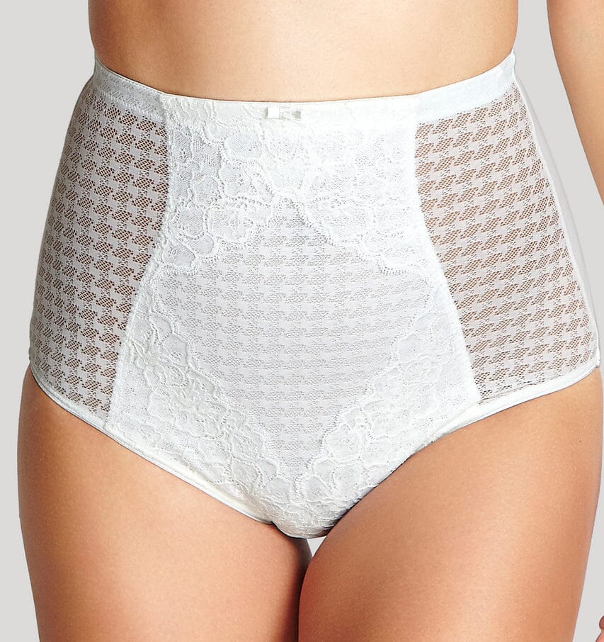 Houndstooth high waist control brief [Ivory] Bottoms Panache 