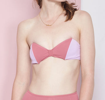 Bandeau bikini top [Dark Rose] Swim Bower Swimwear 8 