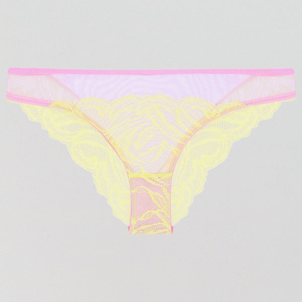 Lilac lace & cornflower mesh low rise knicker – The Pantry Underwear