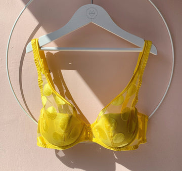 Spot detail push up bra [Yellow] Bras Implicite 