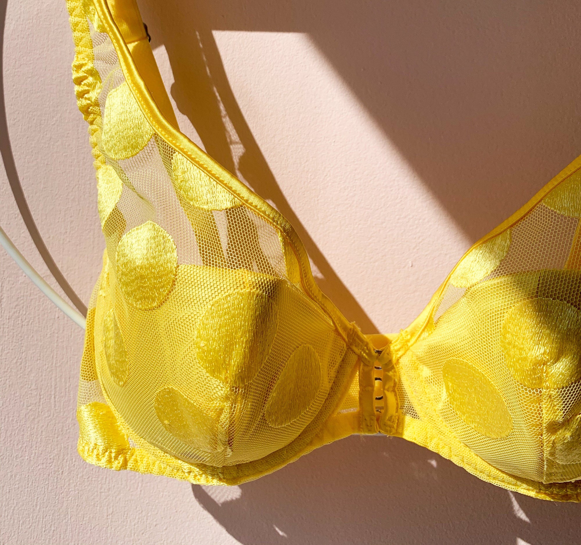 Spot detail push up bra [Yellow] Bras Implicite 