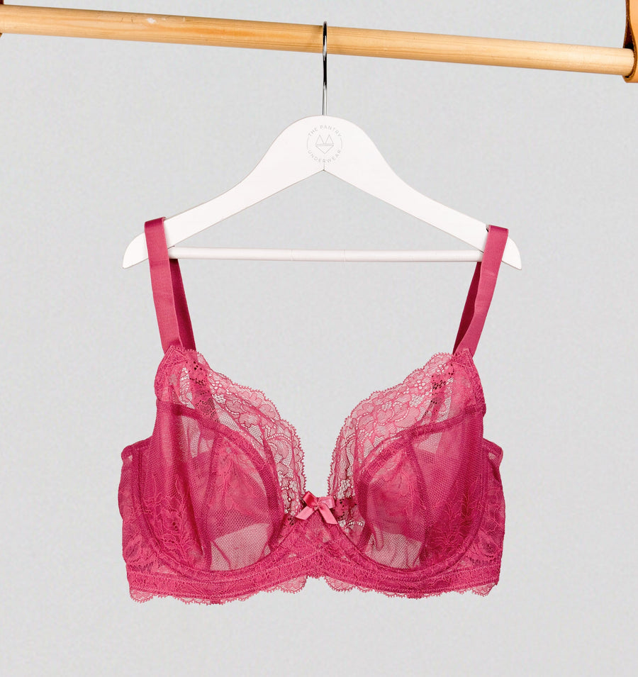 D+ Lace Plunge [Berry Pink] – The Pantry Underwear