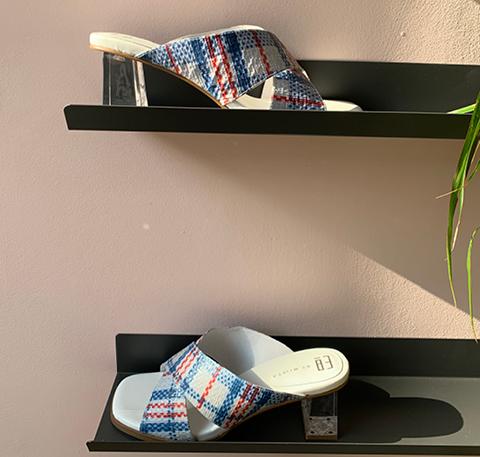 Leather mule with Perspex heel [Market Bag] Accessories E8 by Miista 