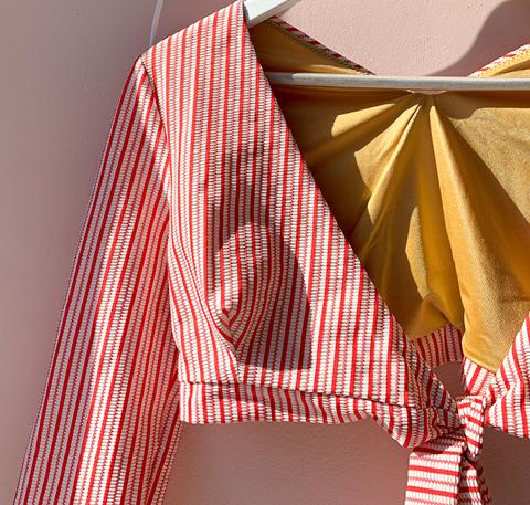 Long sleeved wrap bikini top [Red Candy] Swim Lilliput & Felix 