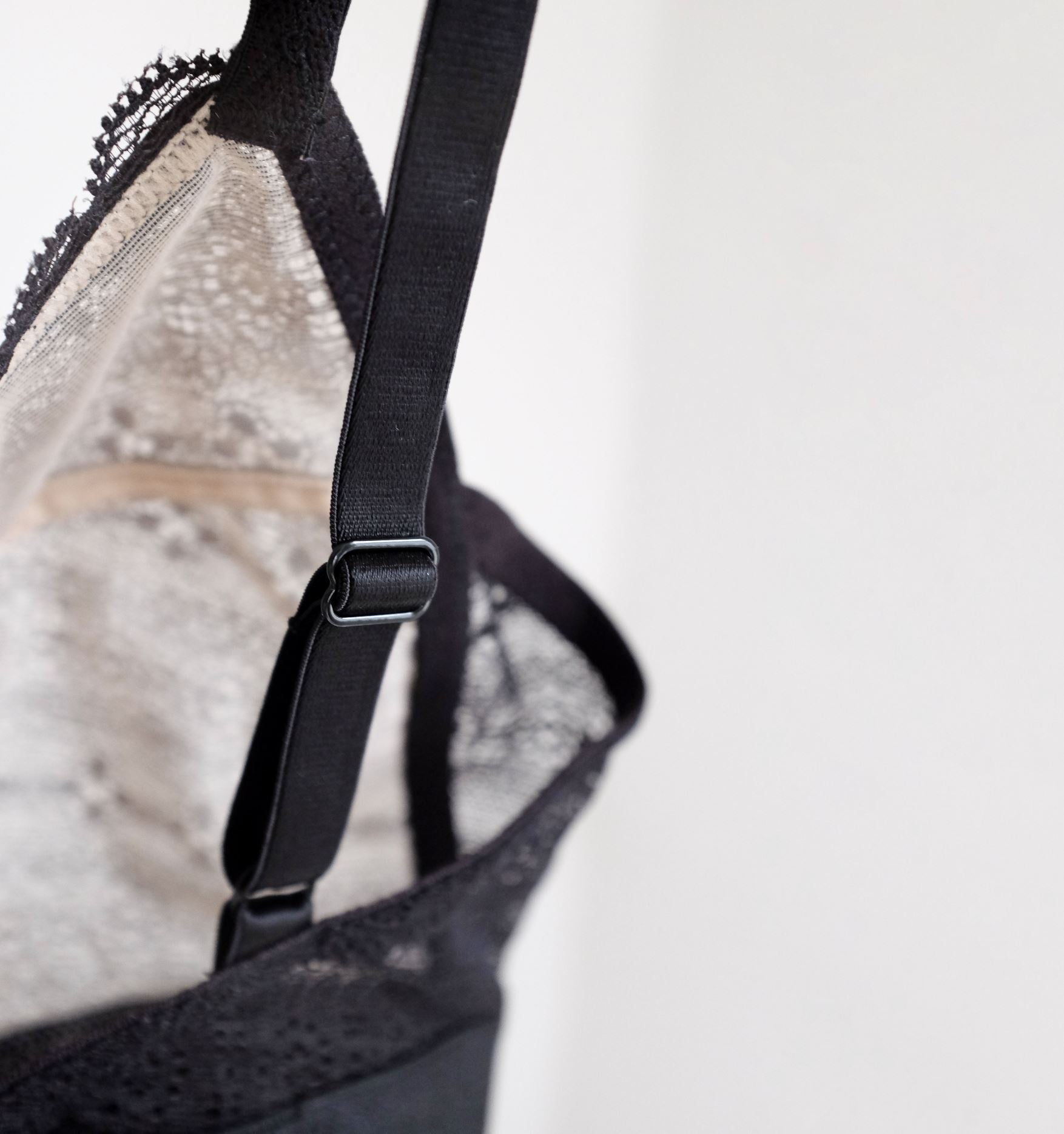 D+ lace triangle [Black] Bras Panache 