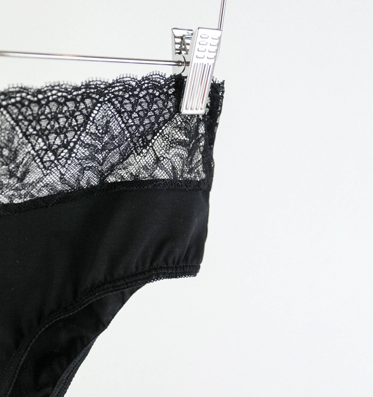 Cotton & lace knicker [Black] Maternity Six 