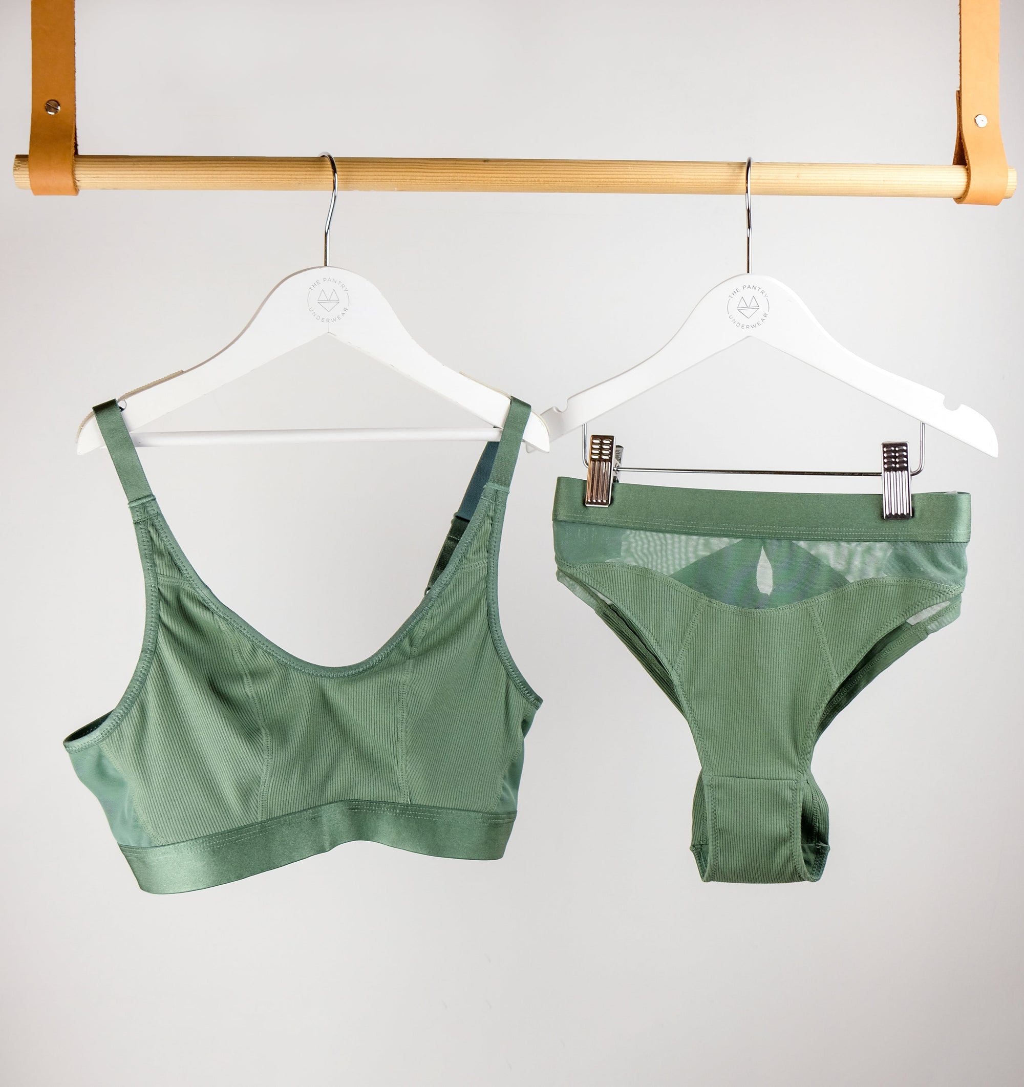 Ribbed tanga [Sage] Bottoms Panache 