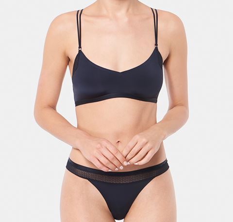Microfibre tanga [Black] Bottoms Sloggi 
