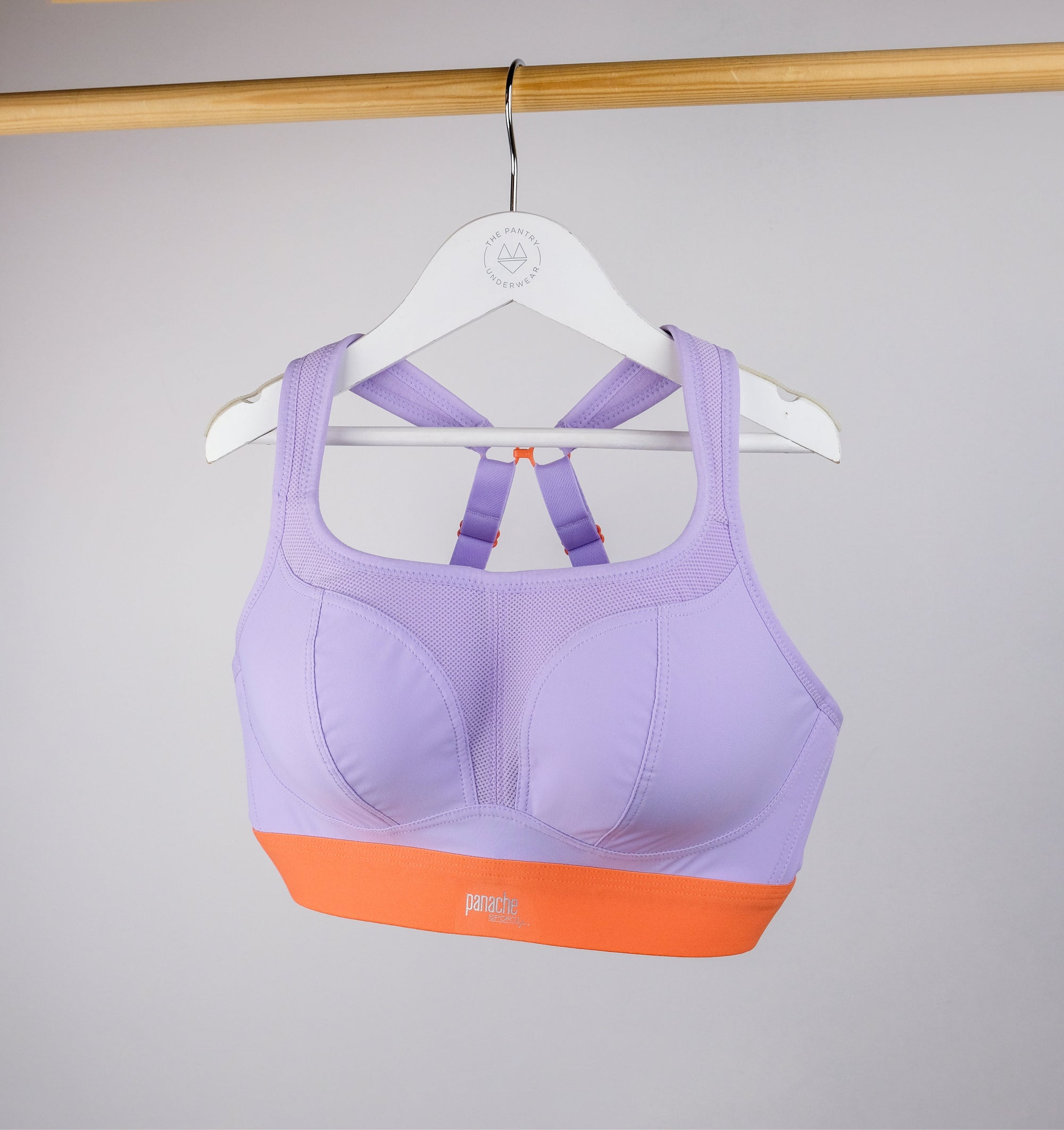 Non-wired shape sports bra [Lilac / Tangerine] Sport Panache 