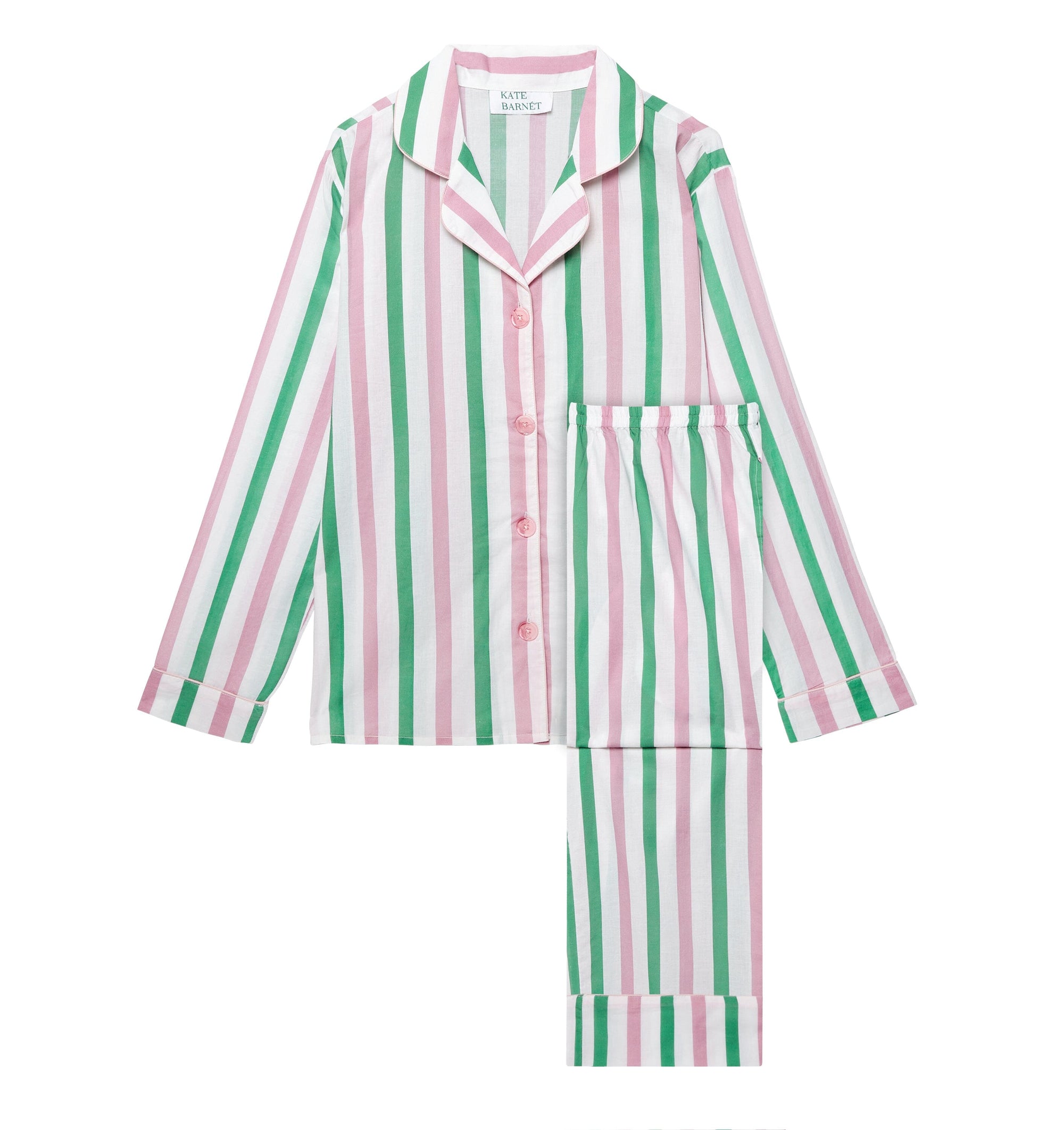 Patterned cotton pyjamas [Peppermint Stripe] Sleep Kate Barnet 