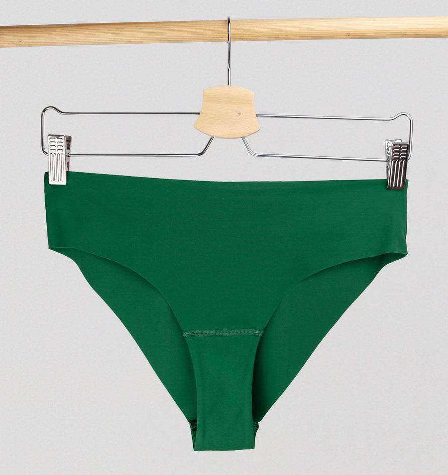 High Waisted High Cut Underwear - Green
